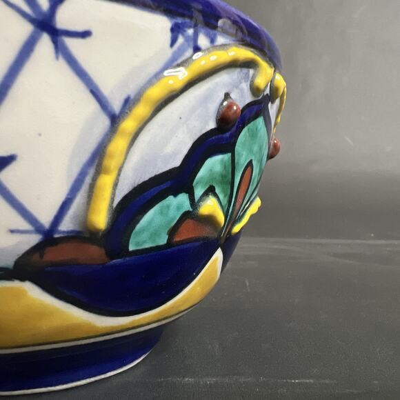Talavera Pottery Bowl Made in Mexico 6 Inch Hand Painted Ceramic Dish - Picture 12 of 12